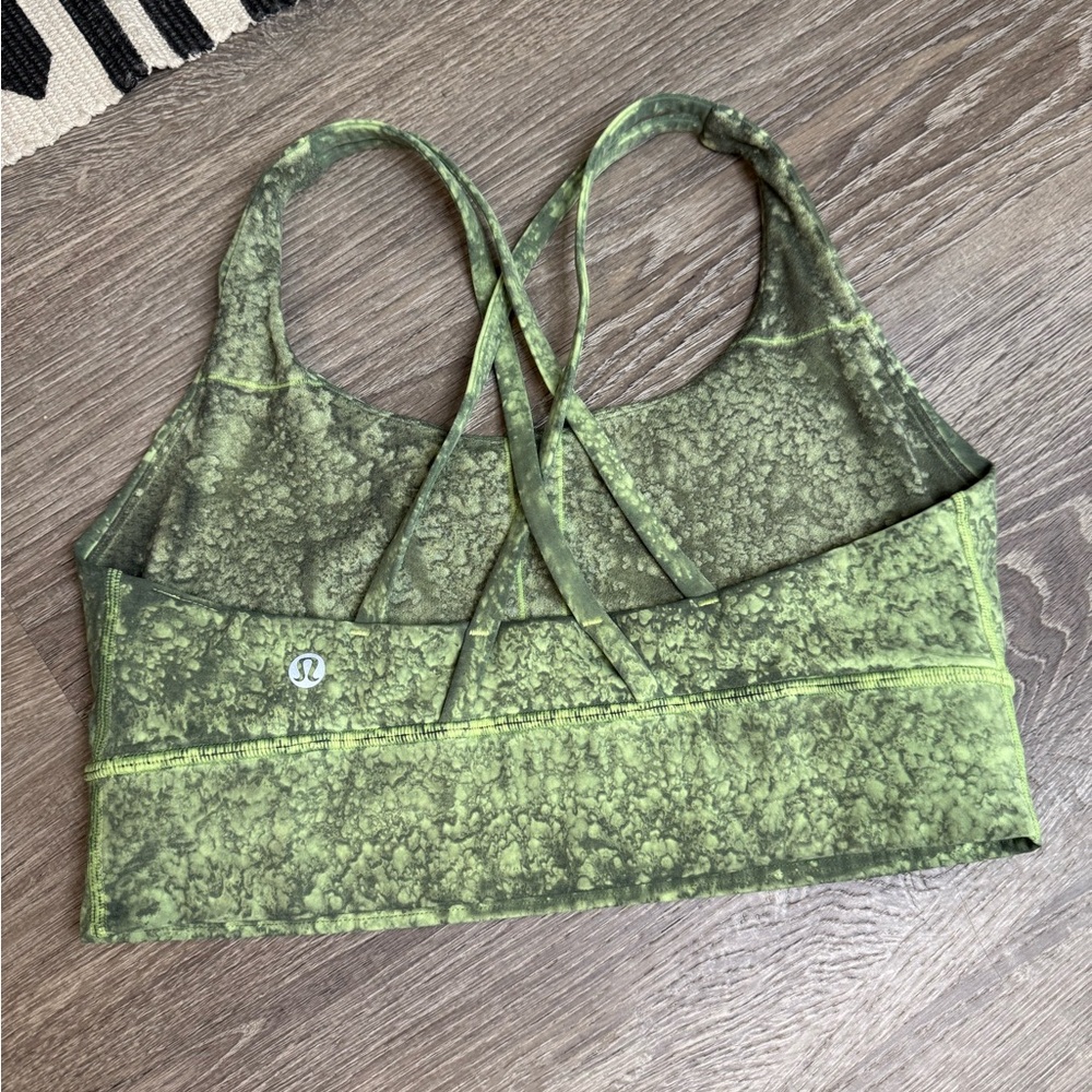 Lululemon Energy Longline Bra B–D Cups Nulux City Grit Green Size 8 - Picture 4 of 8
